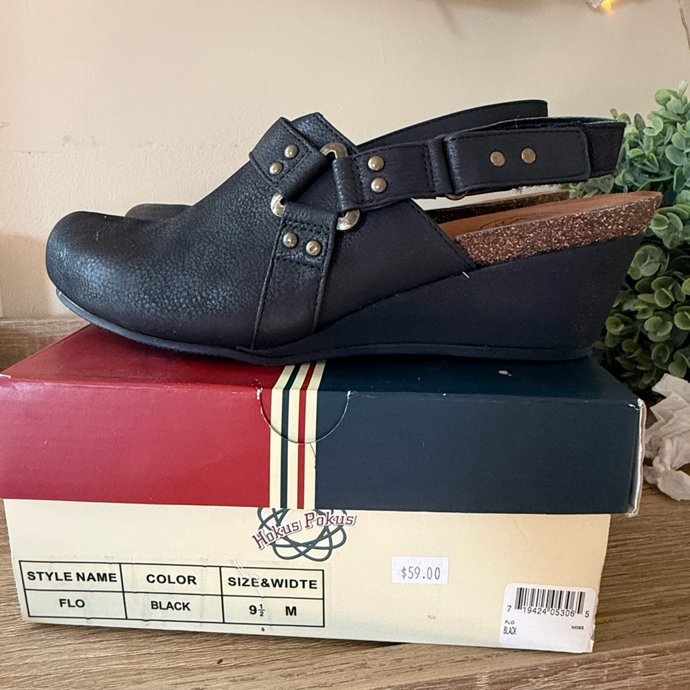 Hush Puppies Women's Black Mules with Strap